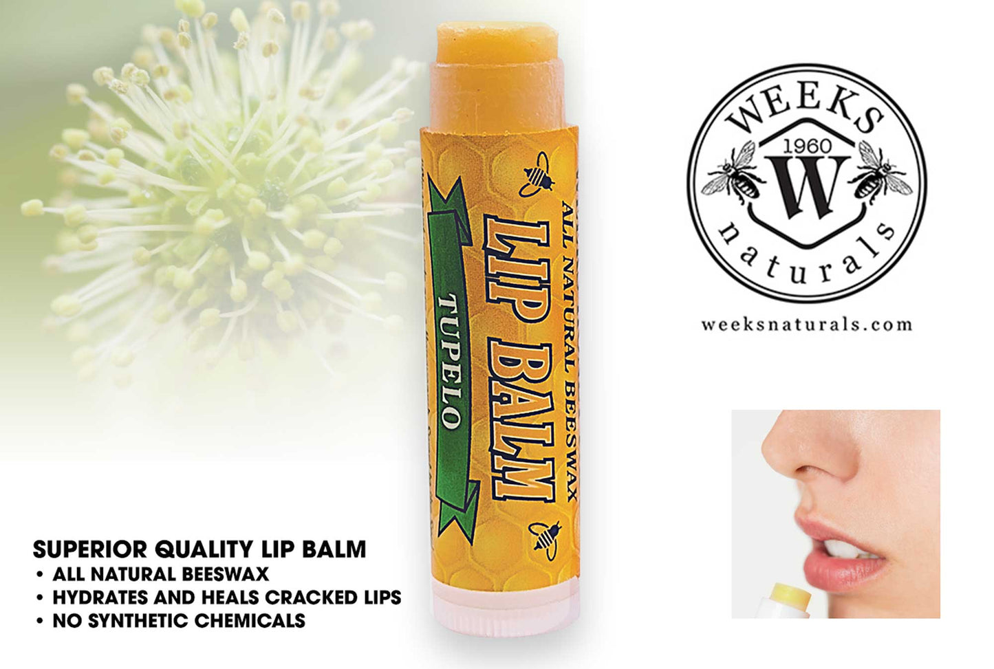 Natural Beeswax Lip Balms – Hydrating, All-Natural Moisturizer for Dry Lips