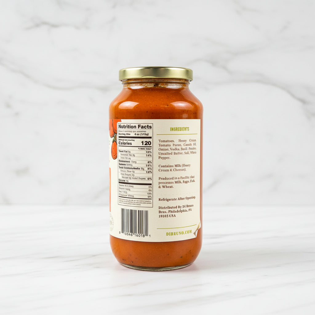 Vodka Cream Tomato Sauce