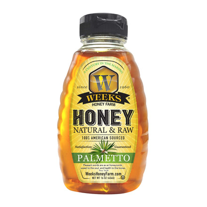 Weeks Pure, Raw & Unfiltered Saw Palmetto Honey, USA