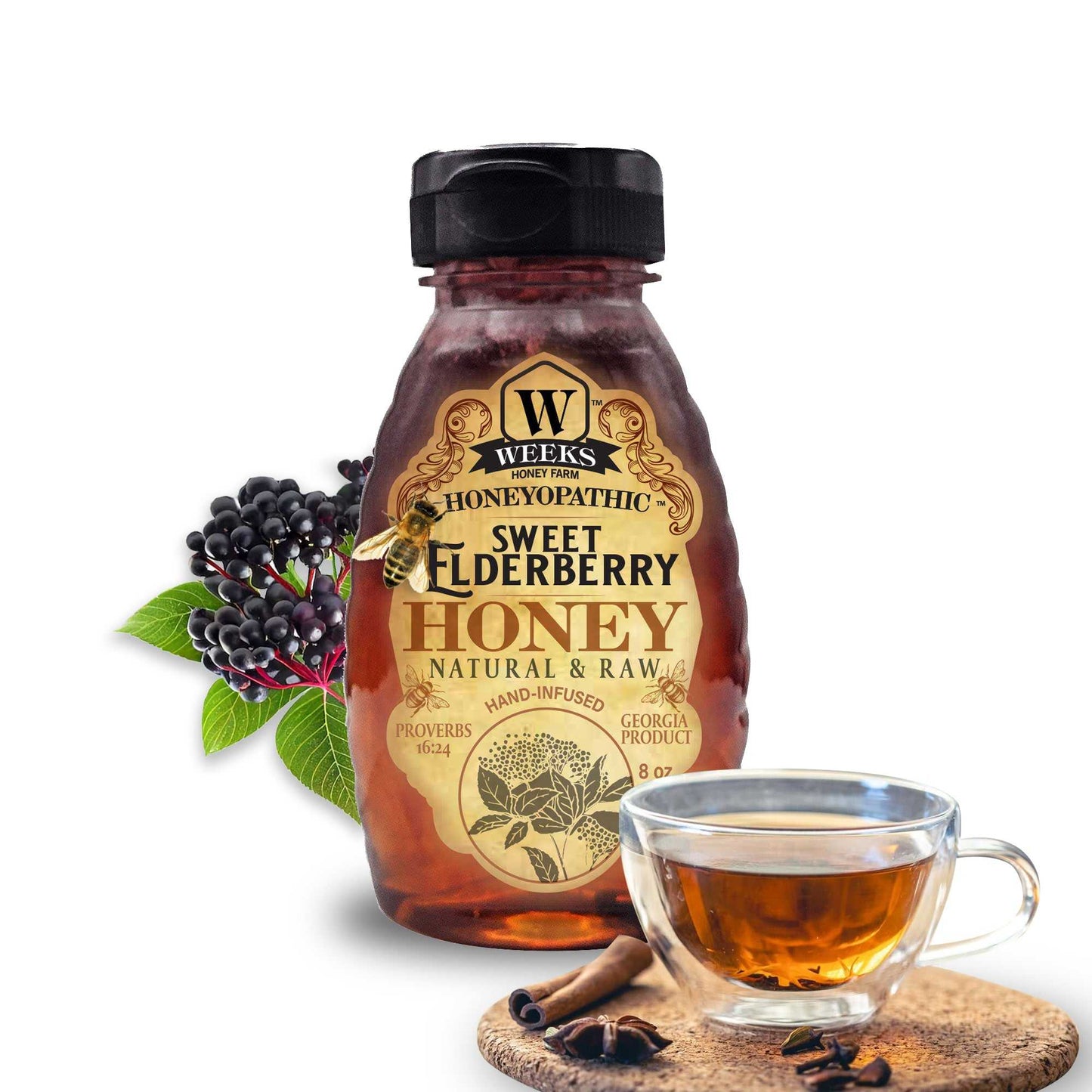 Honeyopathic™ Wellness Honey Bundle – 5 Flavors (5 x 8 oz) | Weeks Honey Farm