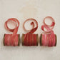 Pink & Red Velvet Ribbon on Wood Spool
