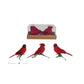 Foam & Feather Cardinal Clip-on Ornaments (Set of 3)