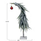 Snow Frosted Faux Evergreen Charlie Brown Tree with Ornament