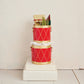 Red & Gold Metal Drum Buckets
