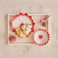 Hand-Painted Poinsettia Ceramic Plate