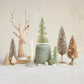 Whitewashed Resin Deer Head with Etched Tree Design