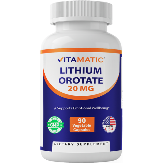 Vitamatic | Lithium Orotate 20mg | 90 Capsules