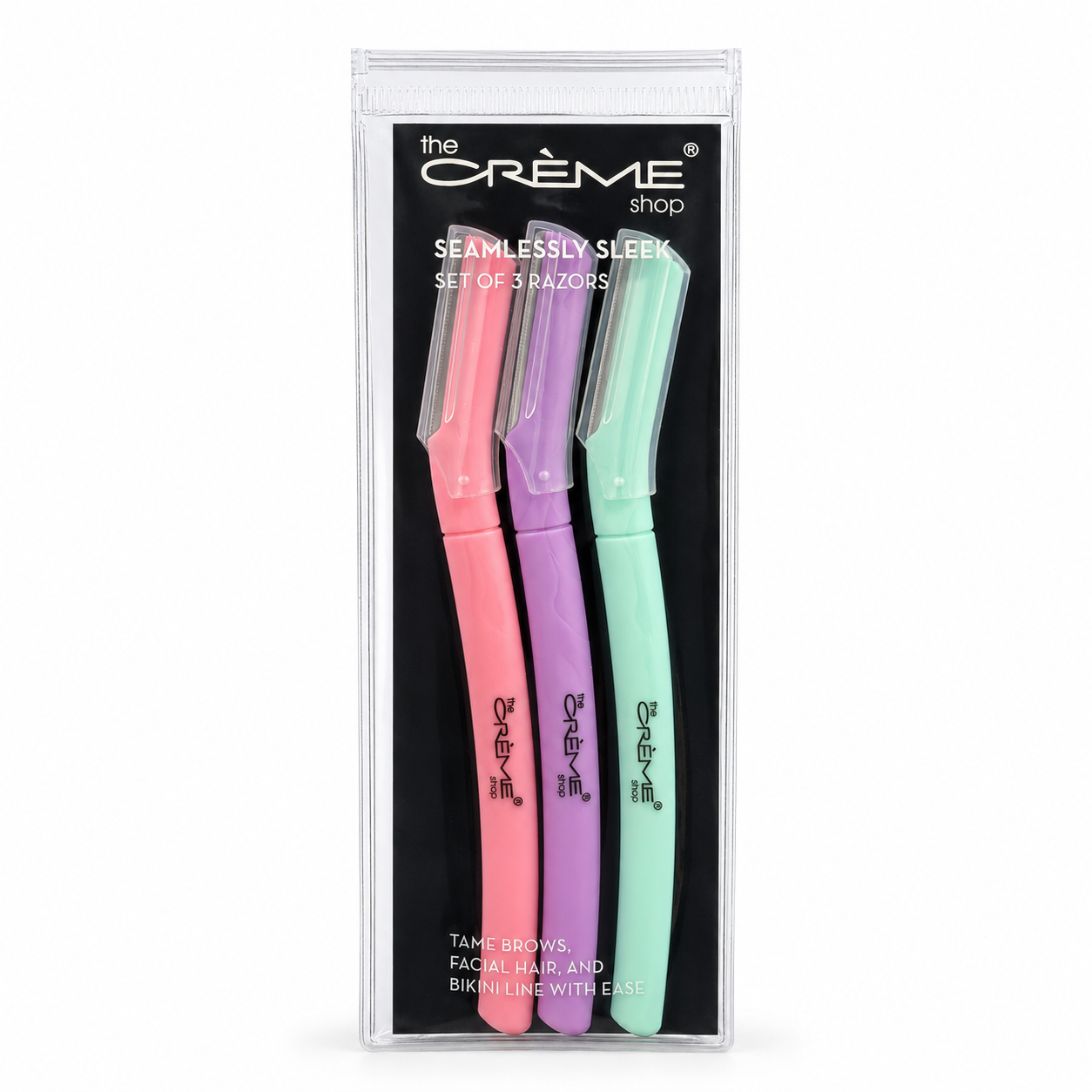 Seamlessly Sleek Razors - Tame Brows, Facial Hair, Bikini Line with Ease (3 pcs)