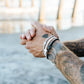 Graphite & Grace Infinity Cross Silicone Bracelet Set