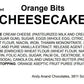 Andy Anand Fresh Orange Cheesecake, 9-Inch, 2 lb – Hand-Baked NY-Style, Real California Cream Cheese, No Preservatives, Birthday Gift Box