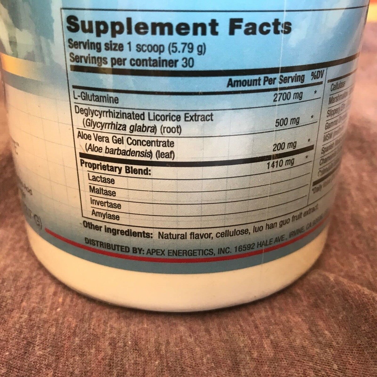 Apex Energetics K-60 REPAIRVITE (173g) Enzyme-Based Herbal & Amino Acid