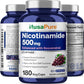 NusaPure Nicotinamide with Resveratrol (Vitamin B-3) 500 mg - 180 Vegetarian Caps (Non-GMO & Vegan)
