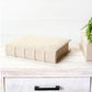 Beige Linen Hideaway Storage Book Box