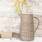 Wicker Pitcher Vase with Handle
