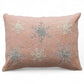 Pink Beaded Snowflake Lumbar Throw Pillow