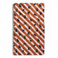 Black Cats Orange Striped Geometry Tea Towel