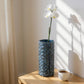 Blue Ceramic Diamond Pattern Vase | 2 Sizes