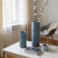 Blue Ceramic Diamond Pattern Vase | 2 Sizes