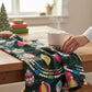 Shiny Ornaments Geometry Tea Towel