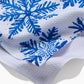 Snowy Days Blue Geometry Tea Towel