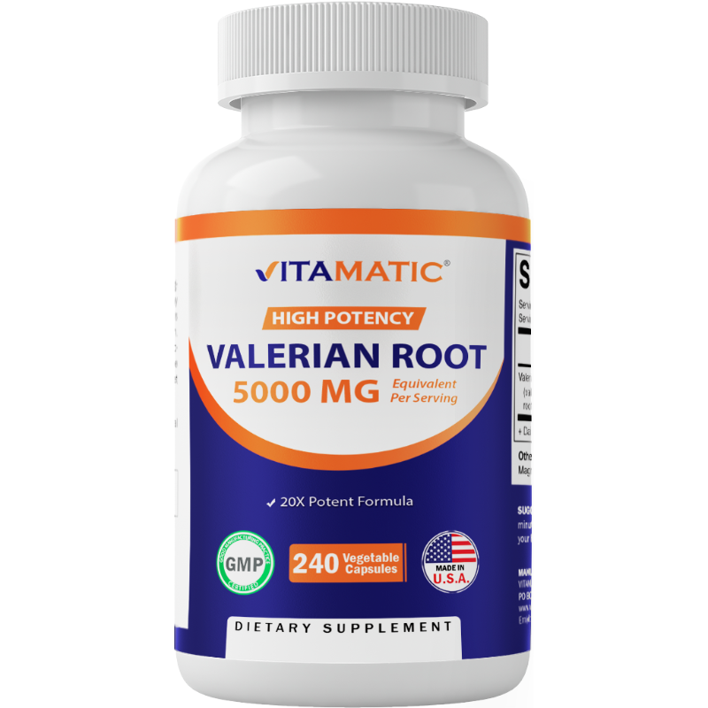 Vitamatic Valerian Root 5000 mg | 240 vegetable capsules