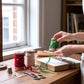 Christmas Velvet Ribbon on Wood Spool