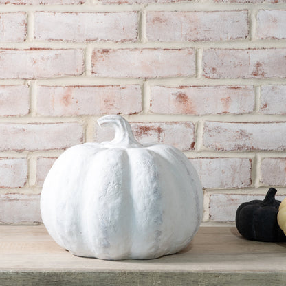 White Terracotta Pumpkins | 2 Sizes