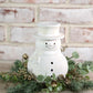 White Terracotta Snowman Figurine | 2 Sizes