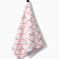 Festive Candy Canes Geometry Tea Towel