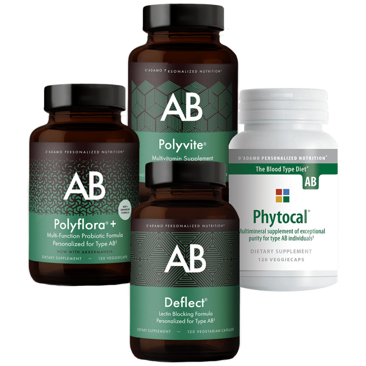 D'Adamo Polyflora Probiotic Type A 120 Vcaps - 2 Pack