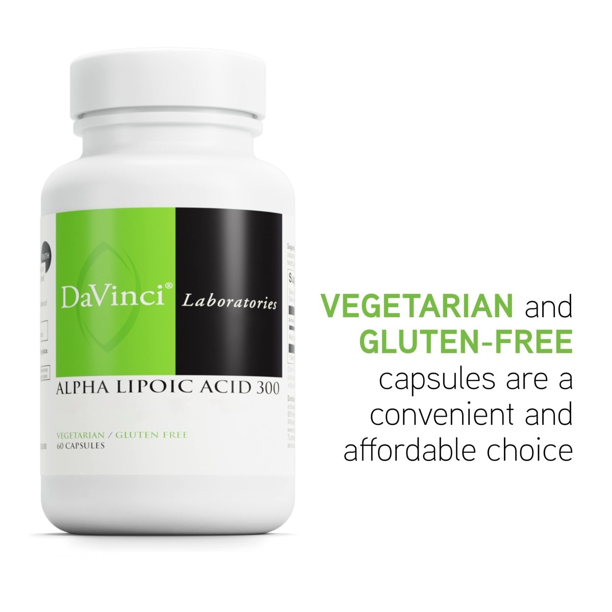 Davinci Labs Alpha Lipoic Acid 300 - with 300 mg Alpha Lipoic Acid per Capsule - Gluten-Free - 60 Vegetarian Capsules