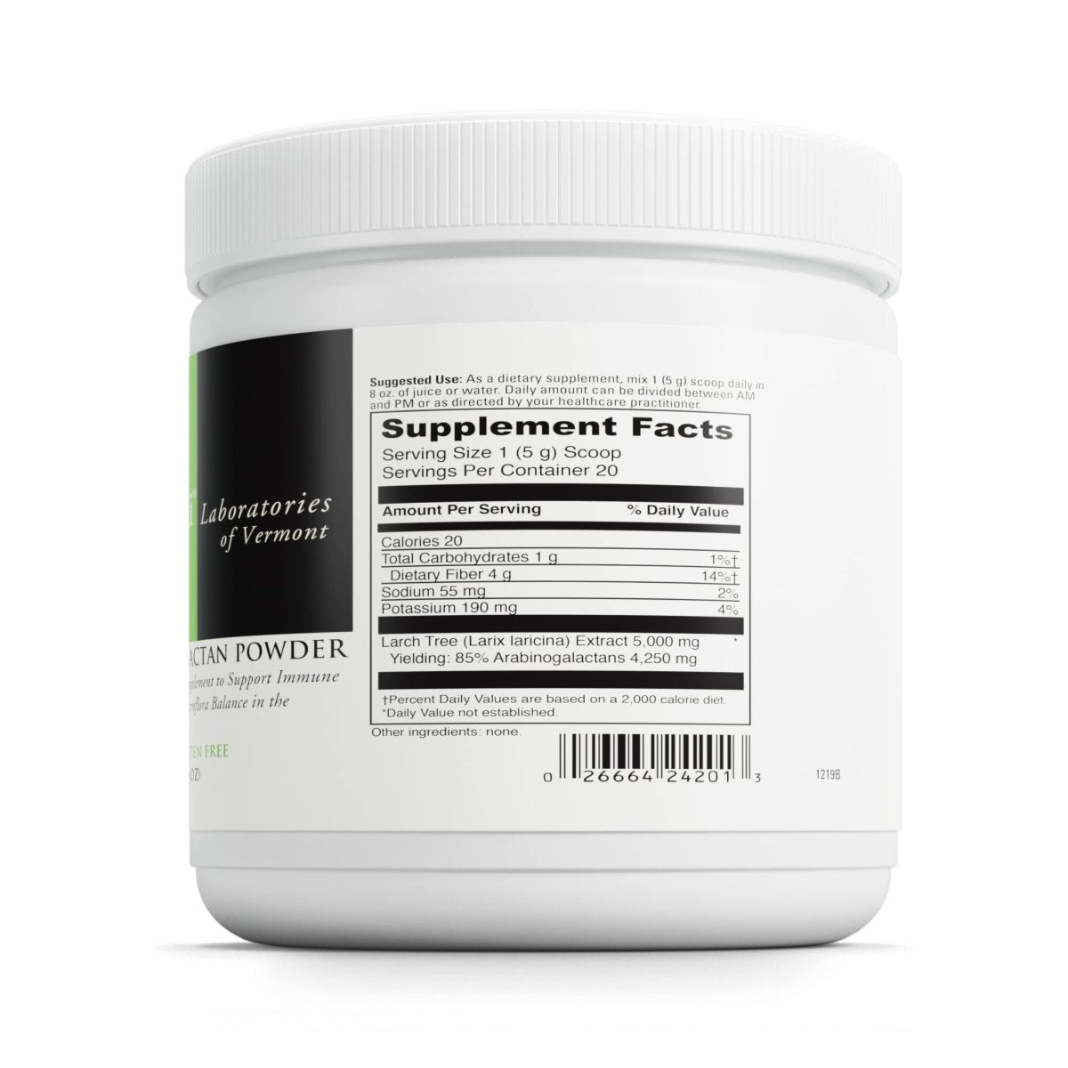 DaVinci Labs Arabinogalactan Powder - With 5000mg of Larch Tree Extract per Scoop - Gluten-Free - Vegetarian - 100g