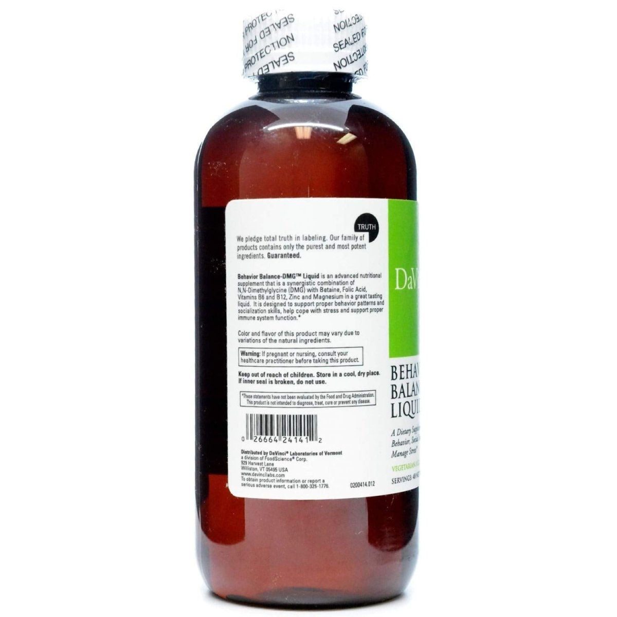 Davinci Labs - Behavior Balance-DMG Liquid 12 oz