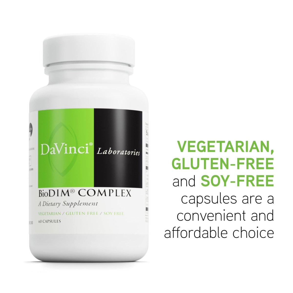 DaVinci Labs BioDIM Complex - Antioxidant Supplement to Support Cellular Health and Hormone Balance for Women and Men - Gluten-Free - 60 Vegetarian Capsules