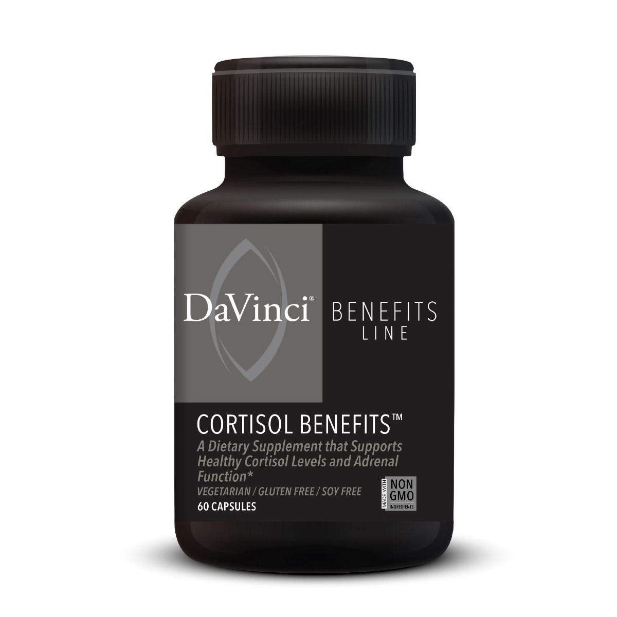 DaVinci Labs Cortisol Benefits - Gluten-Free -60 Vegetarian Capsules