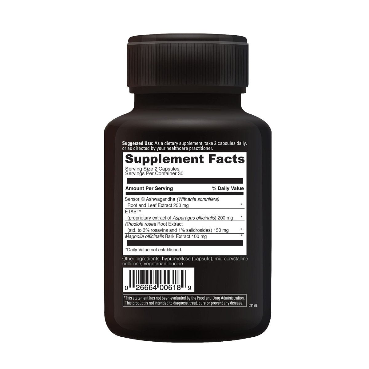 DaVinci Labs Cortisol Benefits - Gluten-Free -60 Vegetarian Capsules