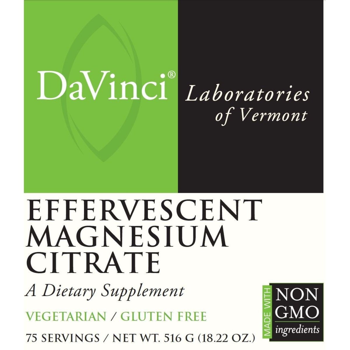 Davinci Labs - Effervescent Magnesium Citrate 75 Servings