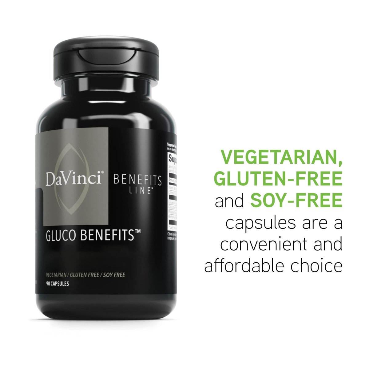 DaVinci Labs Gluco Benefits - 90 Vegetarian Capsules