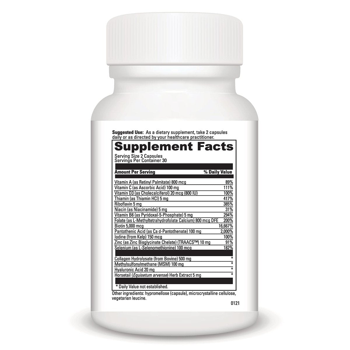 DaVinci Labs Hair, Skin & Nails - Gluten-Free - 60 Capsules