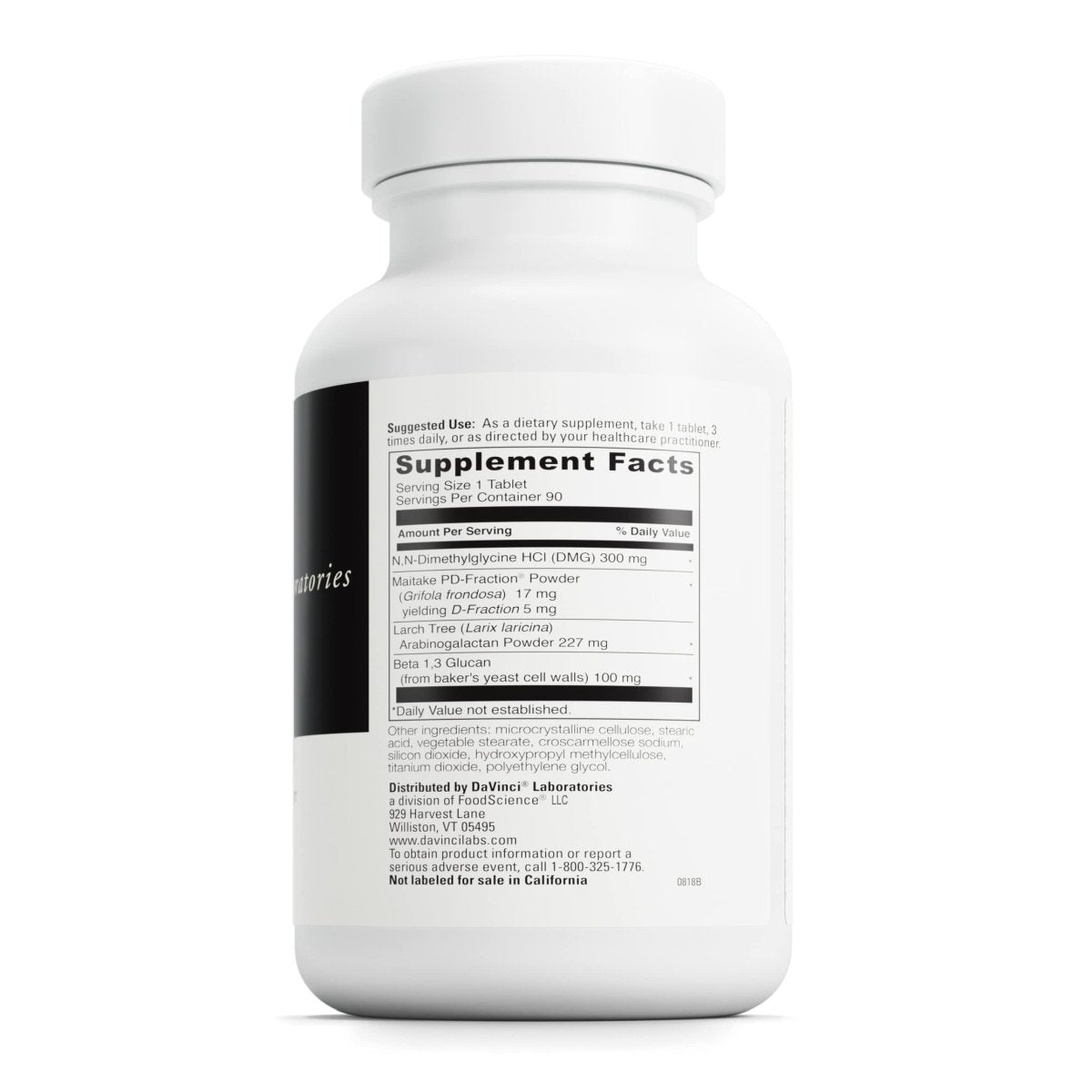 DaVinci Labs Immuno-DMG - Gluten-Free - 90 Vegetarian Tablets