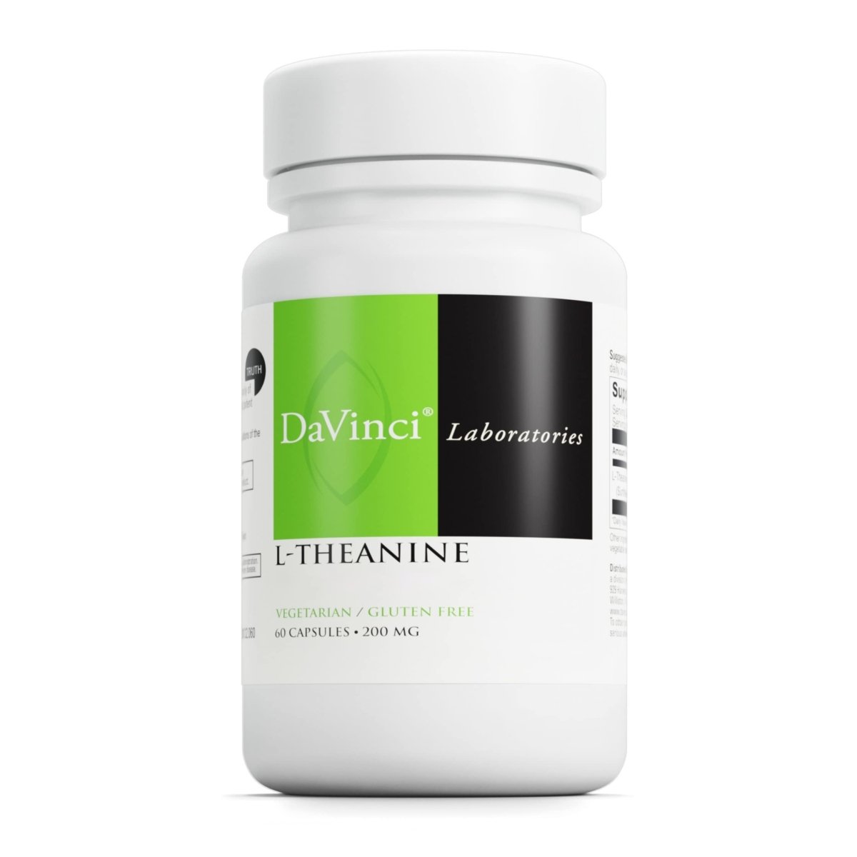 DAVINCI Labs L-Theanine - with 200 mg L-Theanine per Serving - 60 Vegetarian Capsules