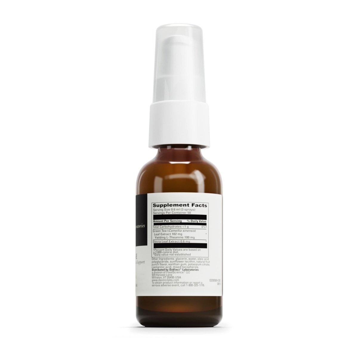 DAVINCI Labs Liposomal L-Theanine - Vegetarian - Gluten and Soy-Free - Dairy-Free - 30 ml