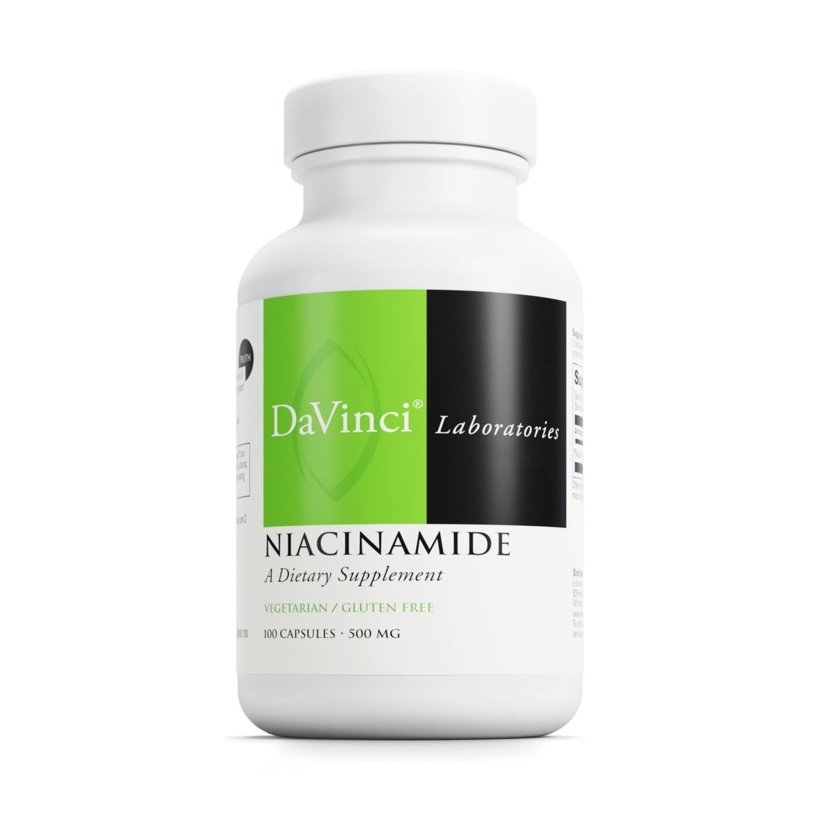 DAVINCI Labs Niacinamide - with 500 mg Niacinamide per Serving - Gluten-Free - 100 Vegetarian Capsules