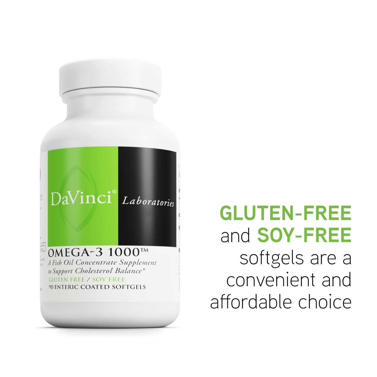 DaVinci Labs Omega-3 1000 - Gluten-Free - 90 Enteric Coated Softgels