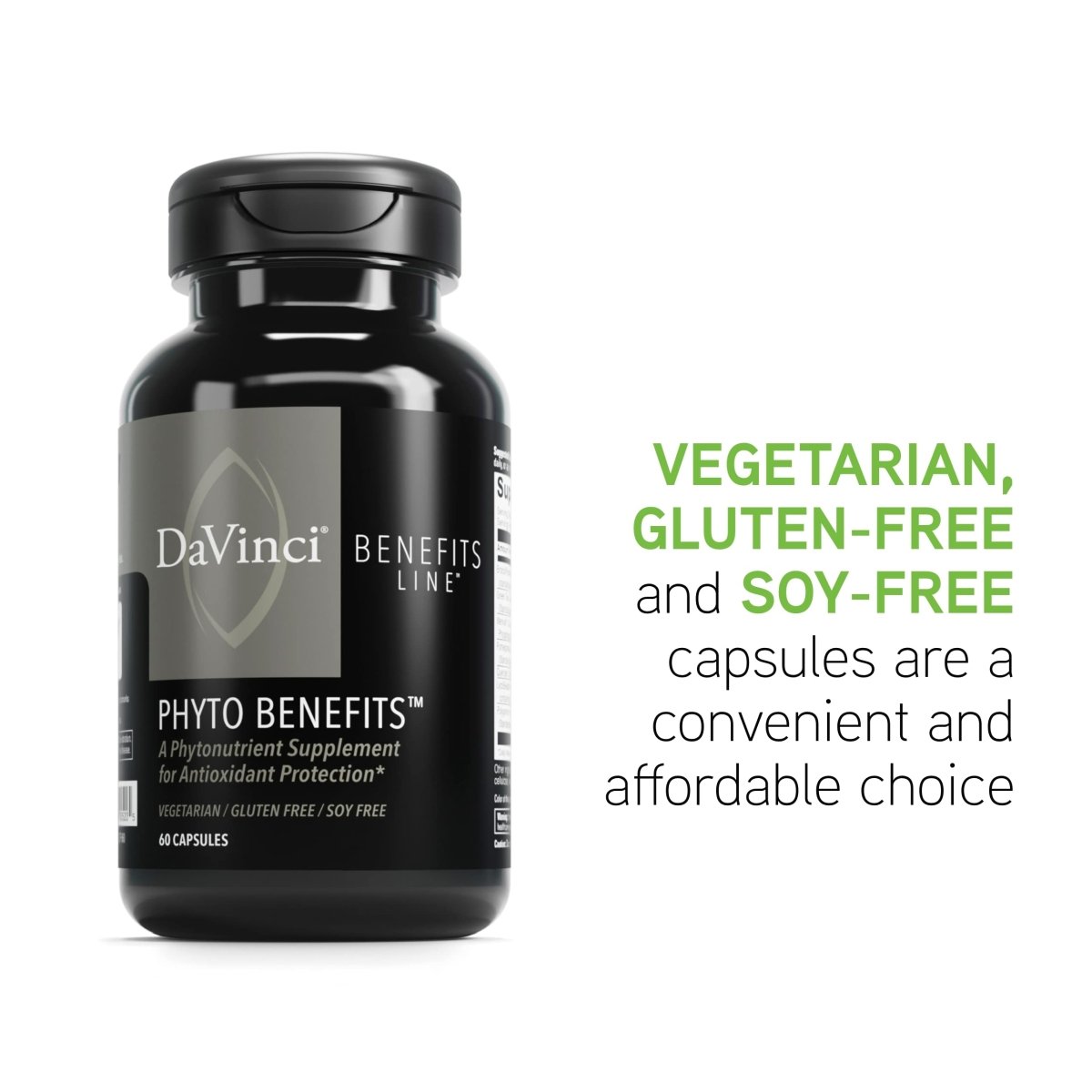 DAVINCI Labs Phyto Benefits - Gluten-Free - 60 Vegetarian Capsules