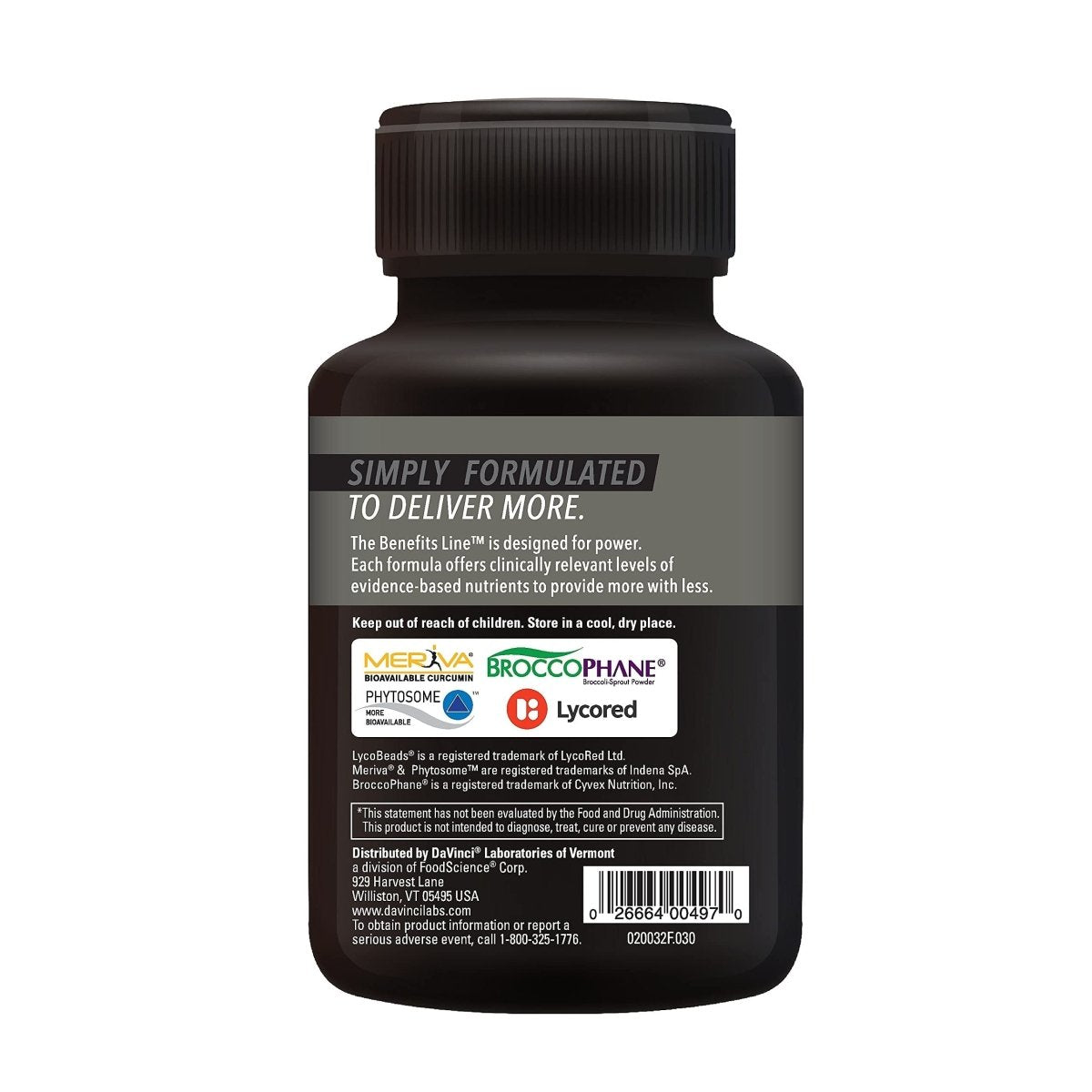 DAVINCI Labs Phyto Benefits - Gluten-Free - 30 Vegetarian Capsules