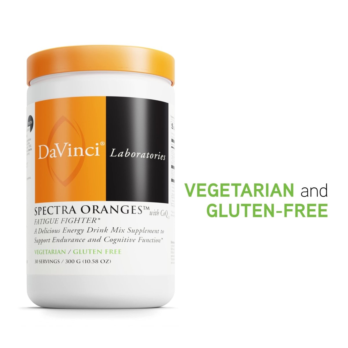 DaVinci Labs Spectra Orange - Energy Drink Supplement to Support Endurance, Metabolism and Cognitive Function - Vegetarian - Gluten-Free -30 Servings