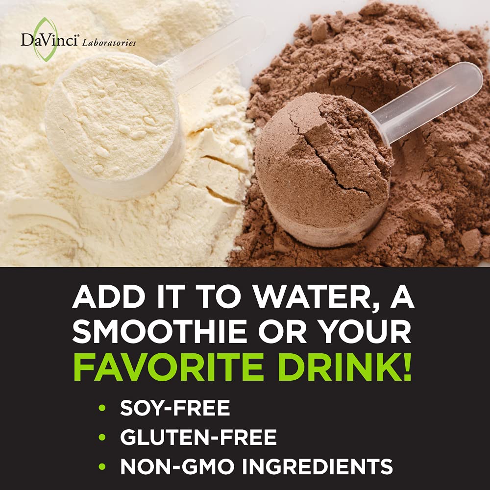 DAVINCI Labs Vegan Protein - Protein Powder Supplement for Weight Support, Muscle and Tissue Repair - Creamy Vanilla Flavor - Soy and Gluten-Free - 447g, 15 Servings