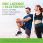 DAVINCI Labs Zinc Lozenge + Elderberry - Zinc Supplement to Support The Immune System, Healthy Lungs and Throat Tissues - Lemon Flavor - 60 Lozenges