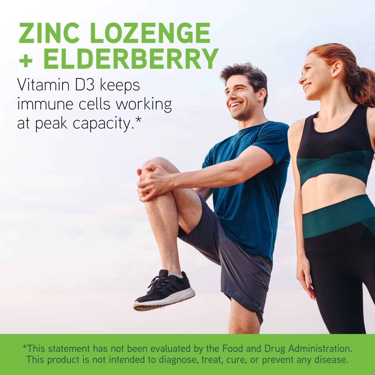 DAVINCI Labs Zinc Lozenge + Elderberry - Zinc Supplement to Support The Immune System, Healthy Lungs and Throat Tissues - Lemon Flavor - 60 Lozenges